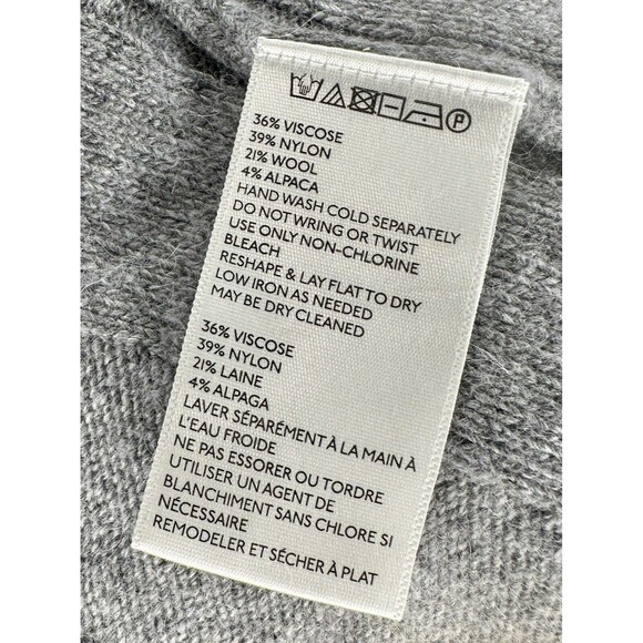 Anthropologie Arsenau Ribbed Wool Blend Gray/Yellow Sweater Dress Size M EUC!!! - Picture 5 of 6